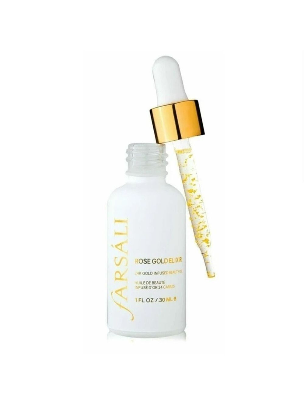 NIB fARSALI Rose Gold Elixir 24K Gold Infused Beauty Oil